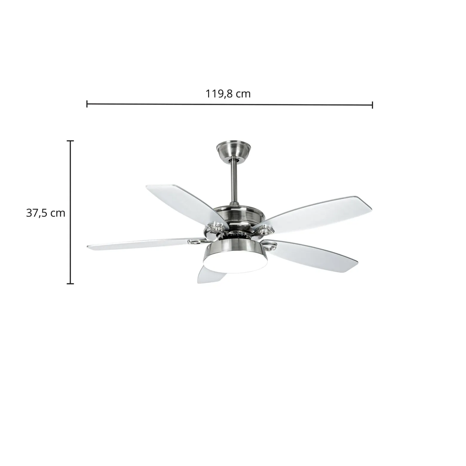 Lucande LED-Deckenventilator Kuvio, DC, leise, Ø 120 cm, CCT