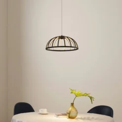 Lucande LED-Hängeleuchte Attea, schwarz, Ø 40 cm, Aluminium