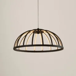 Lucande LED-Hängeleuchte Attea, schwarz, Ø 40 cm, Aluminium