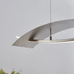 Lucande LED-Hängeleuchte Marija, 91 cm, silber, dimmbar