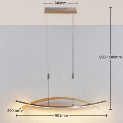 Lucande LED-Hängeleuchte Marija, 91 cm, goldfarben, dimmbar