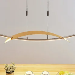 Lucande LED-Hängeleuchte Marija, 91 cm, goldfarben, dimmbar