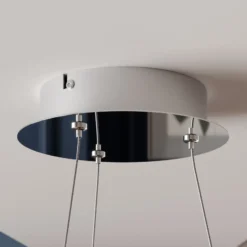Lucande LED-Pendelleuchte Lyani, Ø 50 cm, chrom, dimmbar