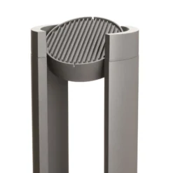 Lucande LED-Pollerleuchte Dylen, grau, Metall, 80 cm, IP65