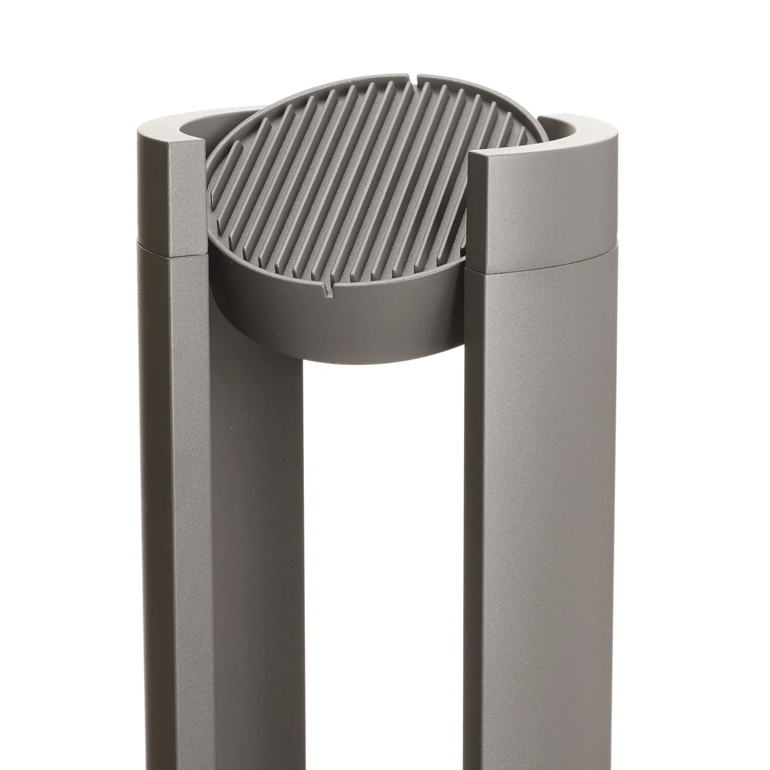 Lucande LED-Pollerleuchte Dylen, grau, Metall, 80 cm, IP65