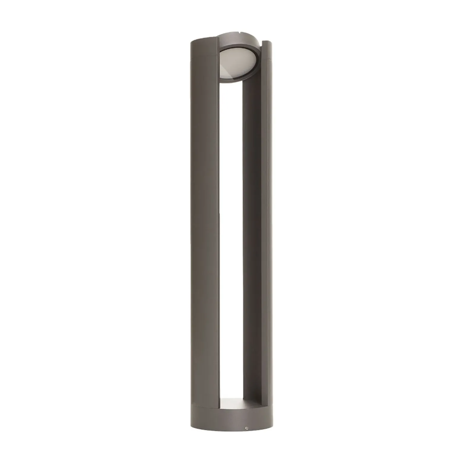 Lucande LED-Pollerleuchte Dylen, grau, Metall, 80 cm, IP65