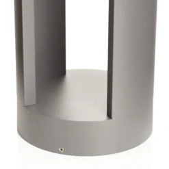 Lucande LED-Pollerleuchte Dylen, grau, Metall, 80 cm, IP65
