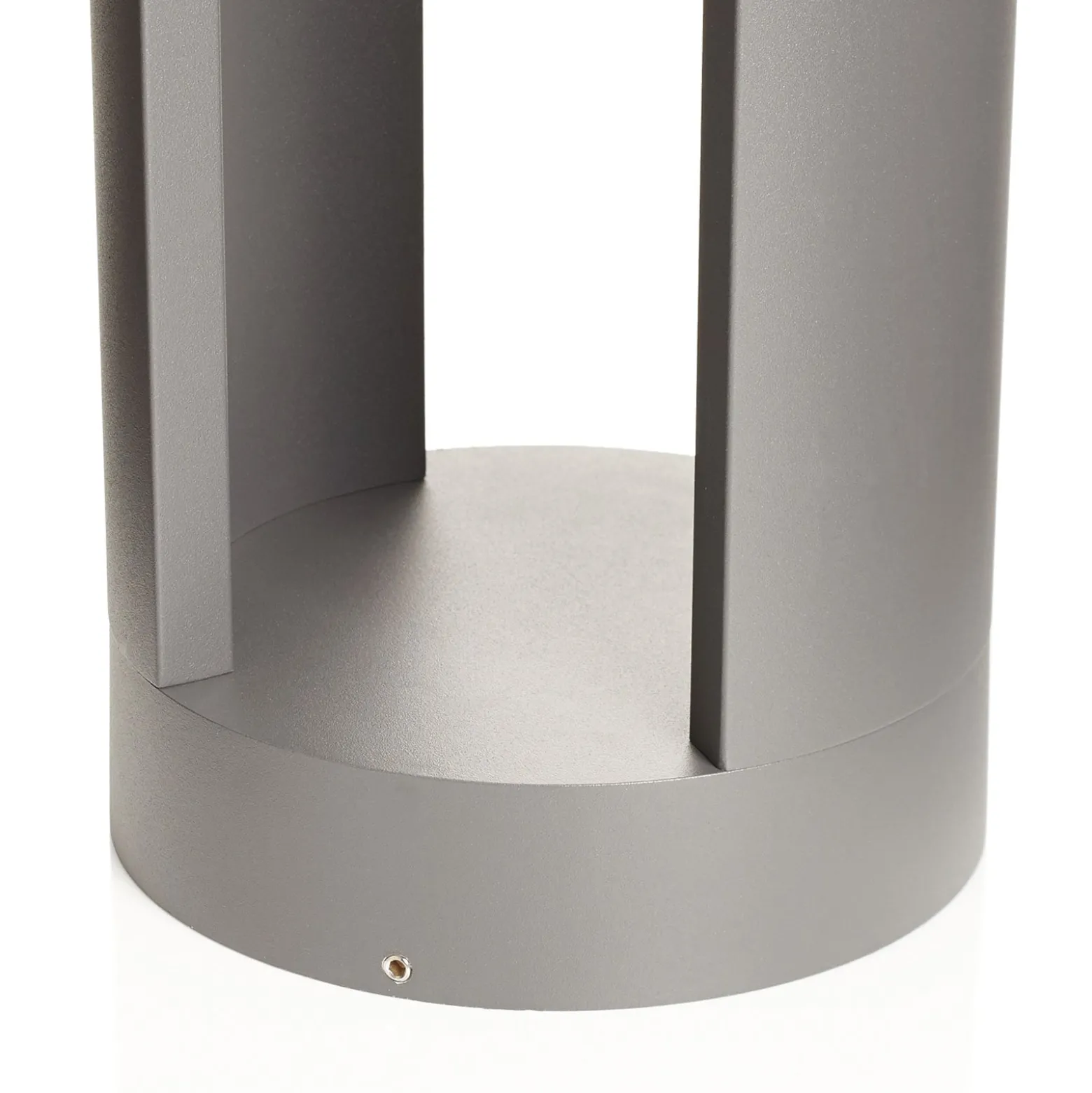 Lucande LED-Pollerleuchte Dylen, grau, Metall, 80 cm, IP65