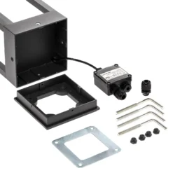 Lucande LED-Sockellampe Carlota, 50 cm, anthrazit, Aluminium