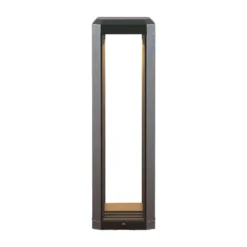 Lucande LED-Sockellampe Fery, anthrazit, Metall, 50cm, IP65