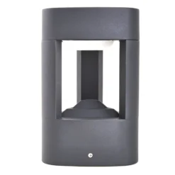 Lucande LED-Sockellampe Pirron, 20 cm, dreieckig, IP54