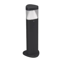 Lucande LED-Sockelleuchte Milou, Höhe 30 cm, anthrazit, Alu
