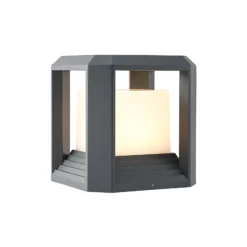 Lucande LED-Sockelleuchte Serenella, anthrazit, Metall, 27cm