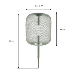 Lucande LED-Solarerdspießleuchte Faylen, salbeigrün, IP65
