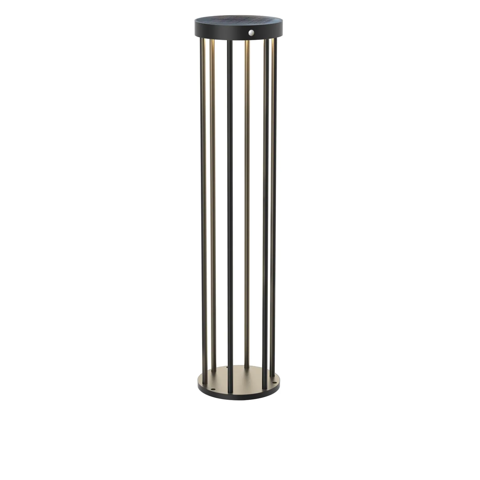 Lucande LED-Solar-Wegelampe Evelis, schwarz, Alu, Sensor