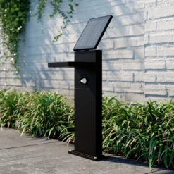 Lucande LED-Solarwegelampe Silvan, 60 cm, Sensor, anthrazit