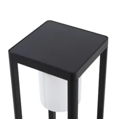 Lucande LED-Solarwegeleuchte Nilea, 50 cm, schwarz, Sensor