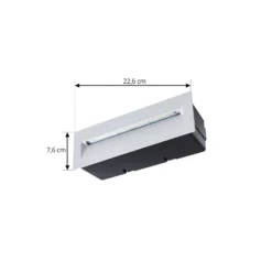 Lucande LED-Wandeinbauleuchte Loya, 23 x 8 cm, weiß, IP54