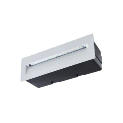 Lucande LED-Wandeinbauleuchte Loya, 23 x 8 cm, weiß, IP54