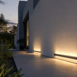 Lucande LED-Wandlampe Lengo, 100cm, anthrazit, up/down 3000K