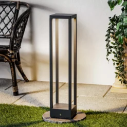 Lucande LED-Wegelampe Carlota, anthrazit, 65 cm, Metall
