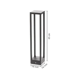 Lucande LED-Wegelampe Carlota, anthrazit, 65 cm, Metall