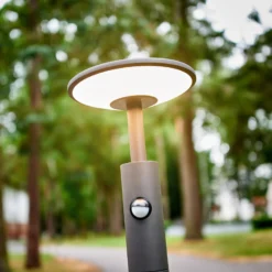 Lucande LED-Wegelampe Fenia, 100 cm, Sensor, IP54, anthrazit