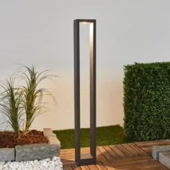 Lucande LED-Wegelampe Jupp, 4er-Set, 90 cm, anthrazit, IP54
