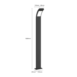 Lucande LED-Wegelampe Juvia, 100cm, anthrazit, Metall, IP54