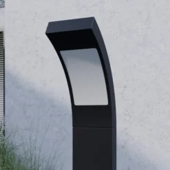 Lucande LED-Wegelampe Juvia, 100cm, anthrazit, Metall, IP54