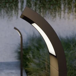 Lucande LED-Wegelampe Juvia, 100cm, anthrazit, Metall, IP54