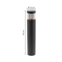 Lucande LED-Wegelampe Lucius, 65cm, anthrazit, Metall, IP54