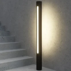 Lucande LED-Wegelampe Tomas, 75 cm, dunkelgrau, IP54