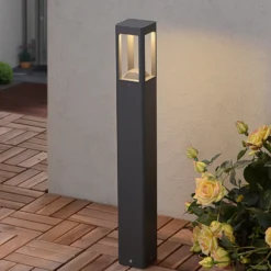 Lucande LED-Wegeleuchte Bernd, 60 cm, anthrazit, Aluminium
