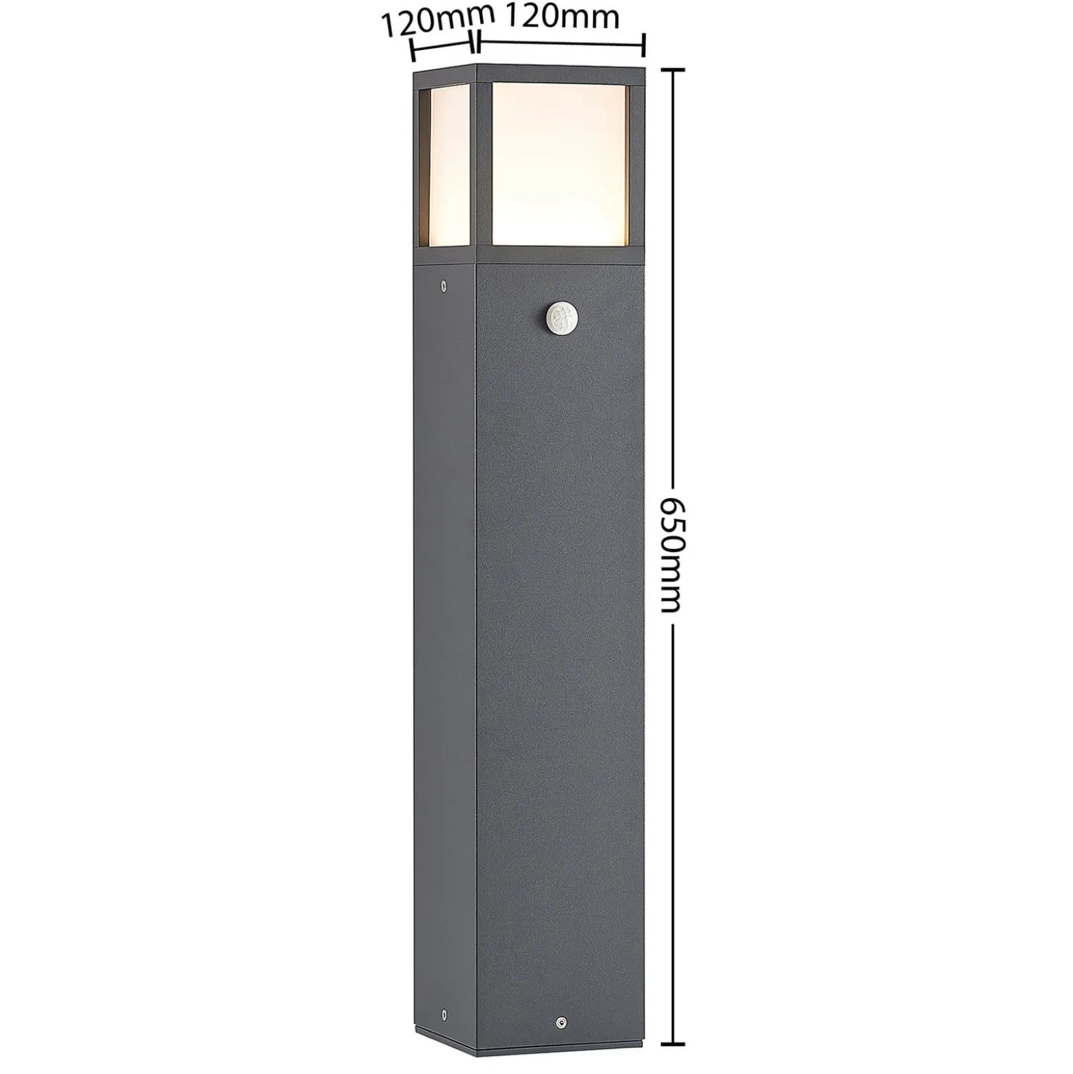 Lucande LED-Wegeleuchte Dewari, Bewegungsmelder, 65 cm, IP54