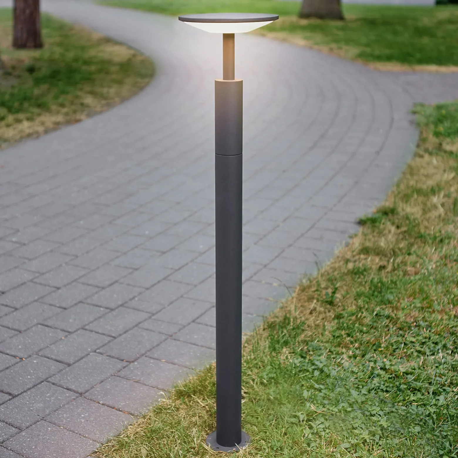 Lucande LED-Wegeleuchte Fenia, 100 cm, anthrazit, IP65