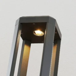 Lucande LED-Wegeleuchte Fery, anthrazit, Metall, 80cm, IP65