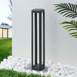 Lucande LED-Wegeleuchte Fery, anthrazit, Metall, 80cm, IP65