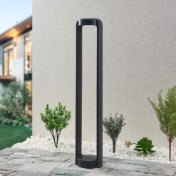 Lucande LED-Wegeleuchte Habsa, 80 cm, anthrazit, Metall