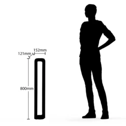 Lucande LED-Wegeleuchte Habsa, 80 cm, anthrazit, Metall