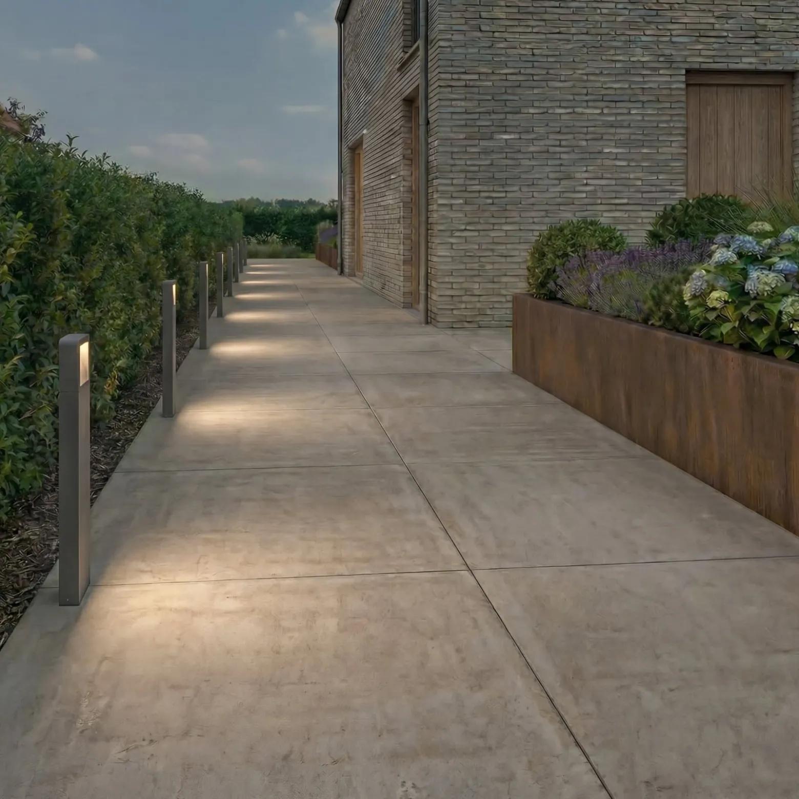 Lucande LED-Wegeleuchte Leya, 65 cm, anthrazit, Metall, IP54