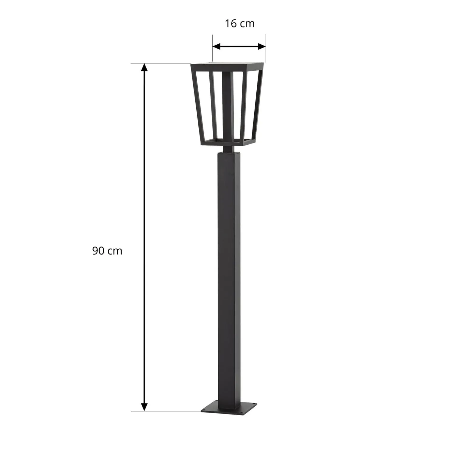 Lucande LED-Wegeleuchte Lynx, 95,5 cm, schwarz, IP65