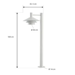 Lucande LED-Wegeleuchte Montaro, 100 cm, weiß