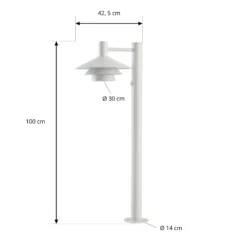Lucande LED-Wegeleuchte Montaro, 100 cm, weiß, Sensor