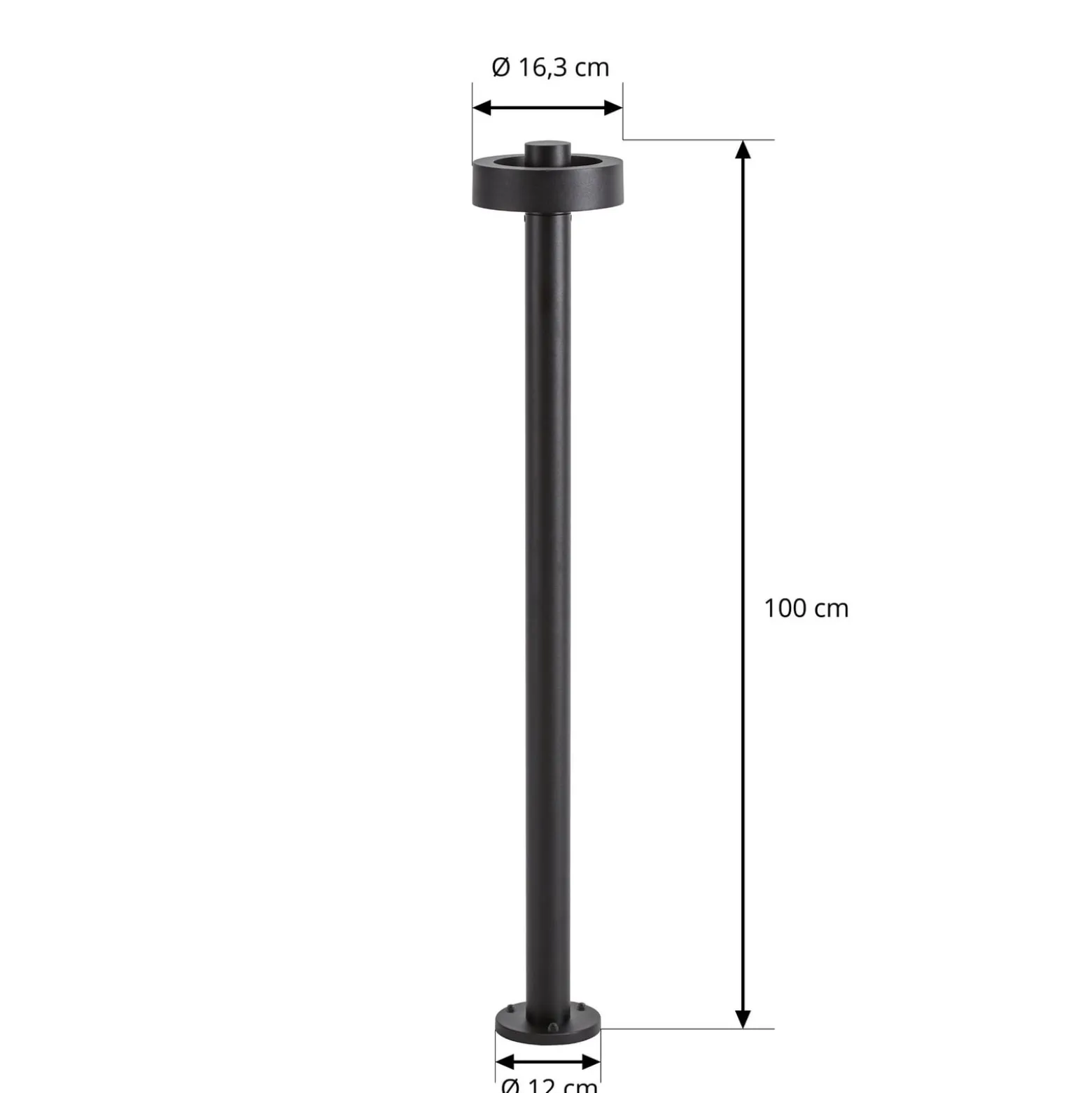 Lucande LED-Wegeleuchte Nirella, 100 cm, schwarz, CCT, IP65