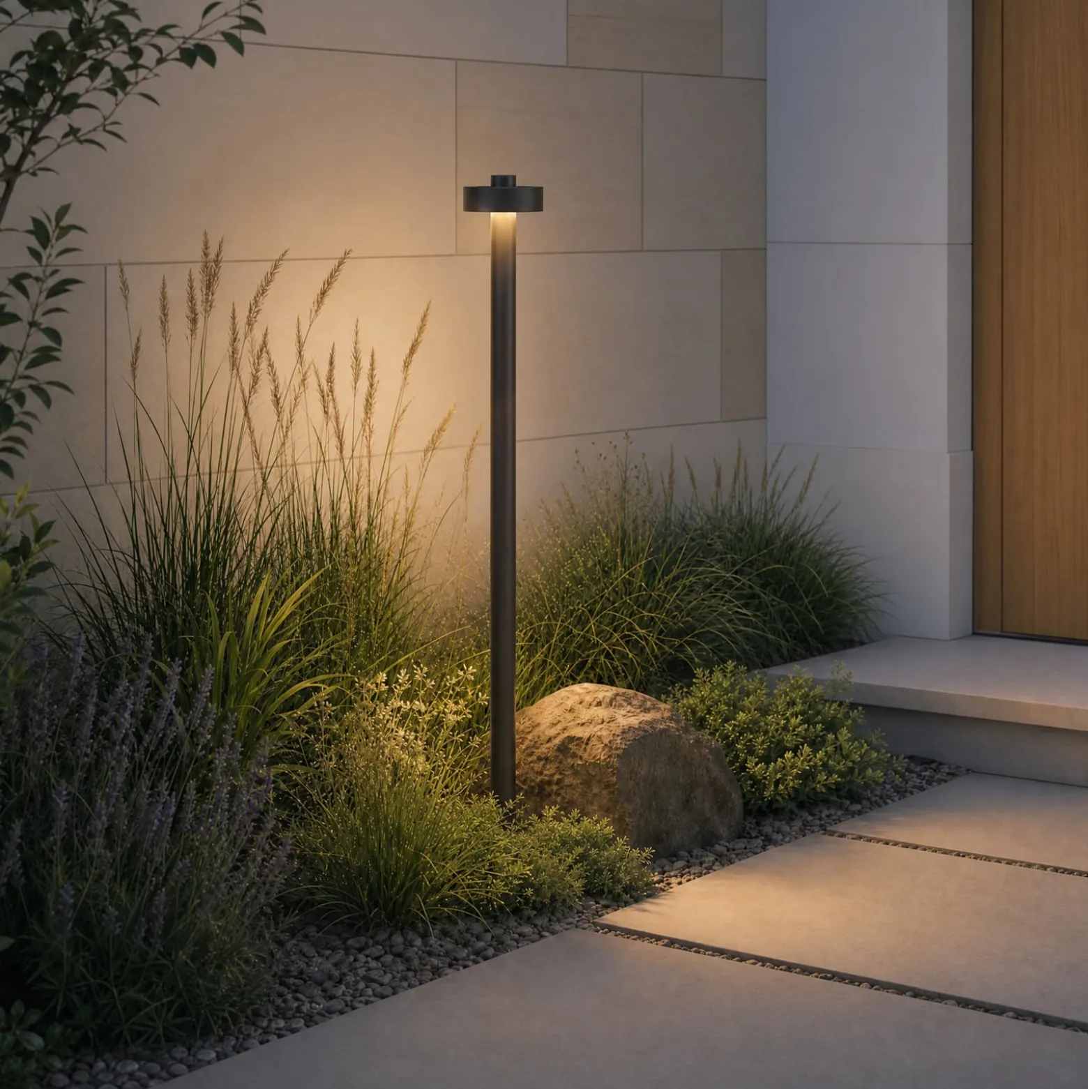 Lucande LED-Wegeleuchte Nirella, 100 cm, schwarz, CCT, IP65