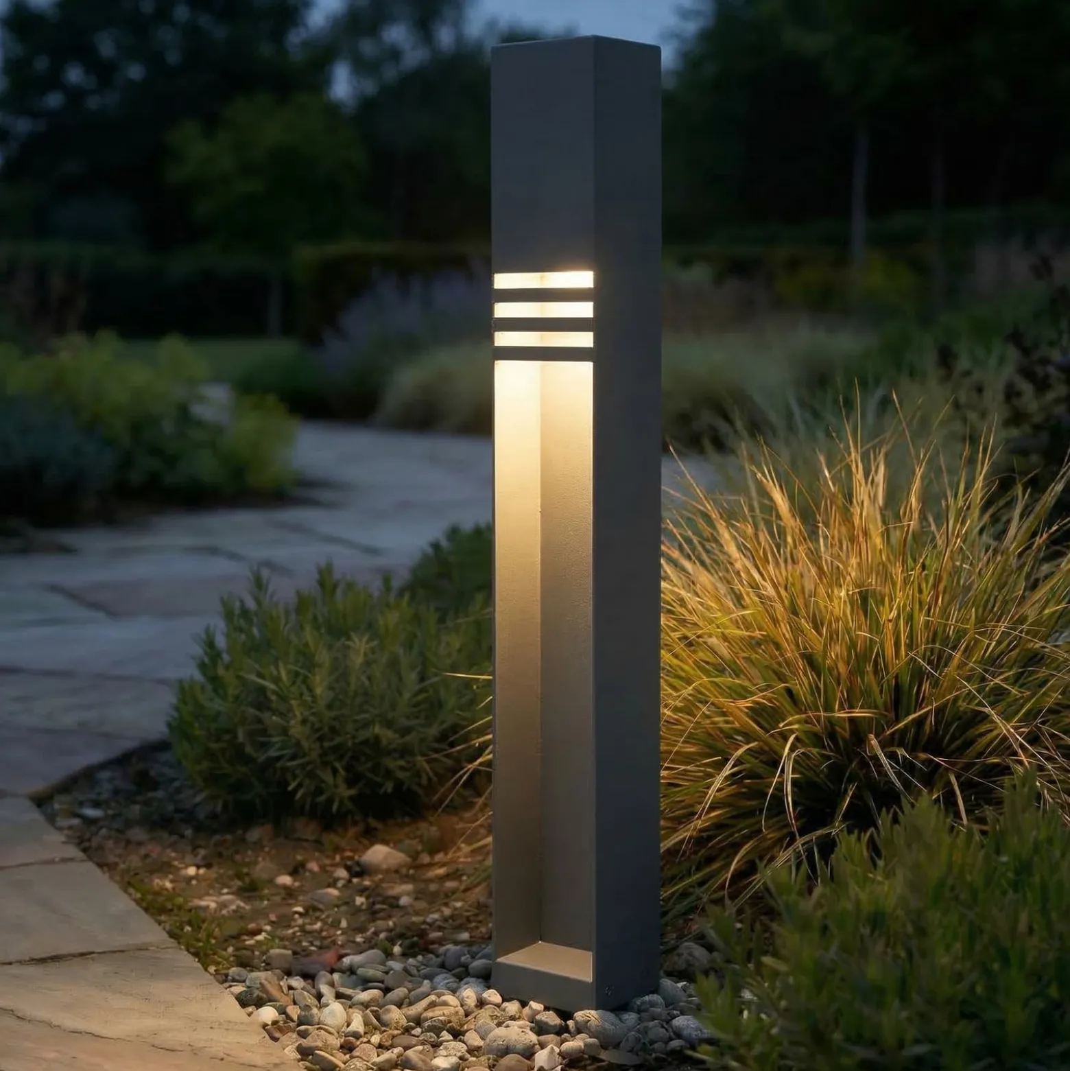 Lucande LED-Wegeleuchte Oxido, anthrazit, Höhe 80 cm, IP44