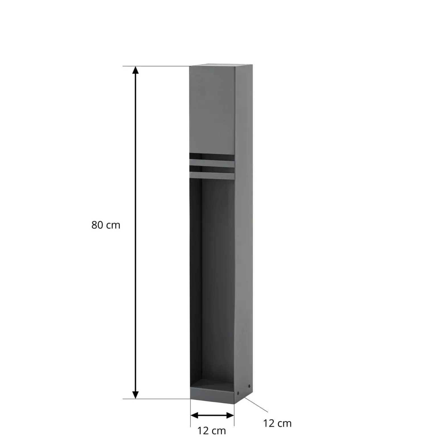 Lucande LED-Wegeleuchte Oxido, anthrazit, Höhe 80 cm, IP44
