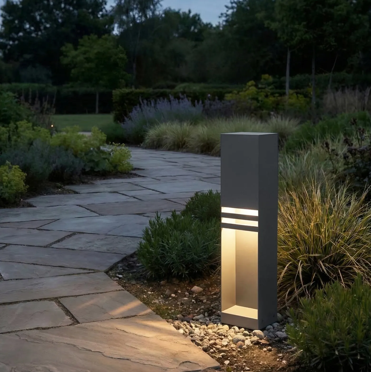 Lucande LED-Wegeleuchte Oxido, anthrazit, Höhe 50 cm, IP44