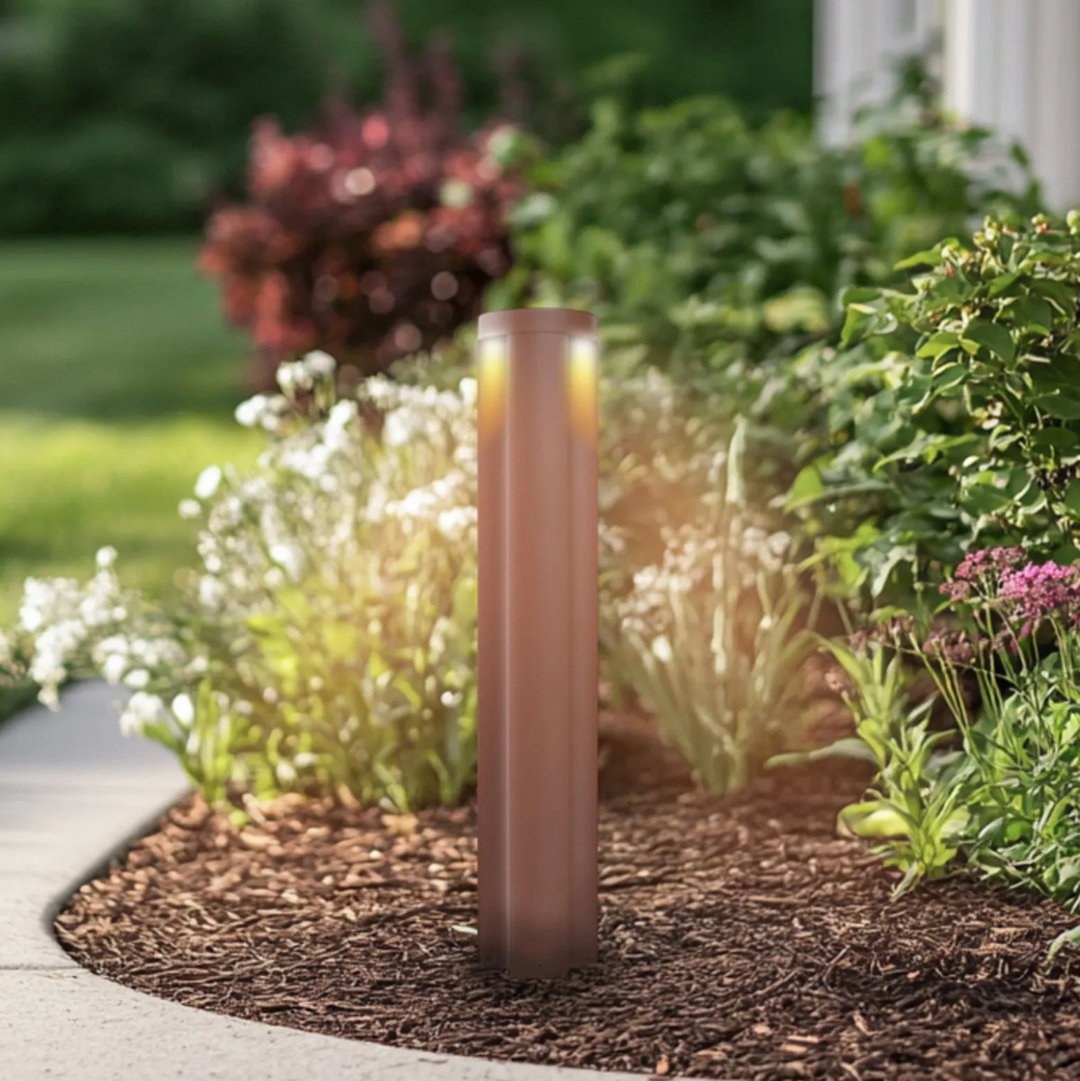 Lucande LED-Wegeleuchte Raiku, rostfarben, Aluminium, 65 cm